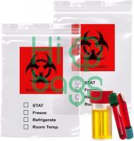 Biohazard 3 Wall Specimen Bags Zipper Biohazard Lab Bags M